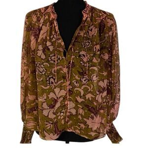 #510 ULLA JOHNSON Floral Blouse